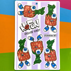 Sticker Sheet! Strawberry Hard Candy | Dancing Berry